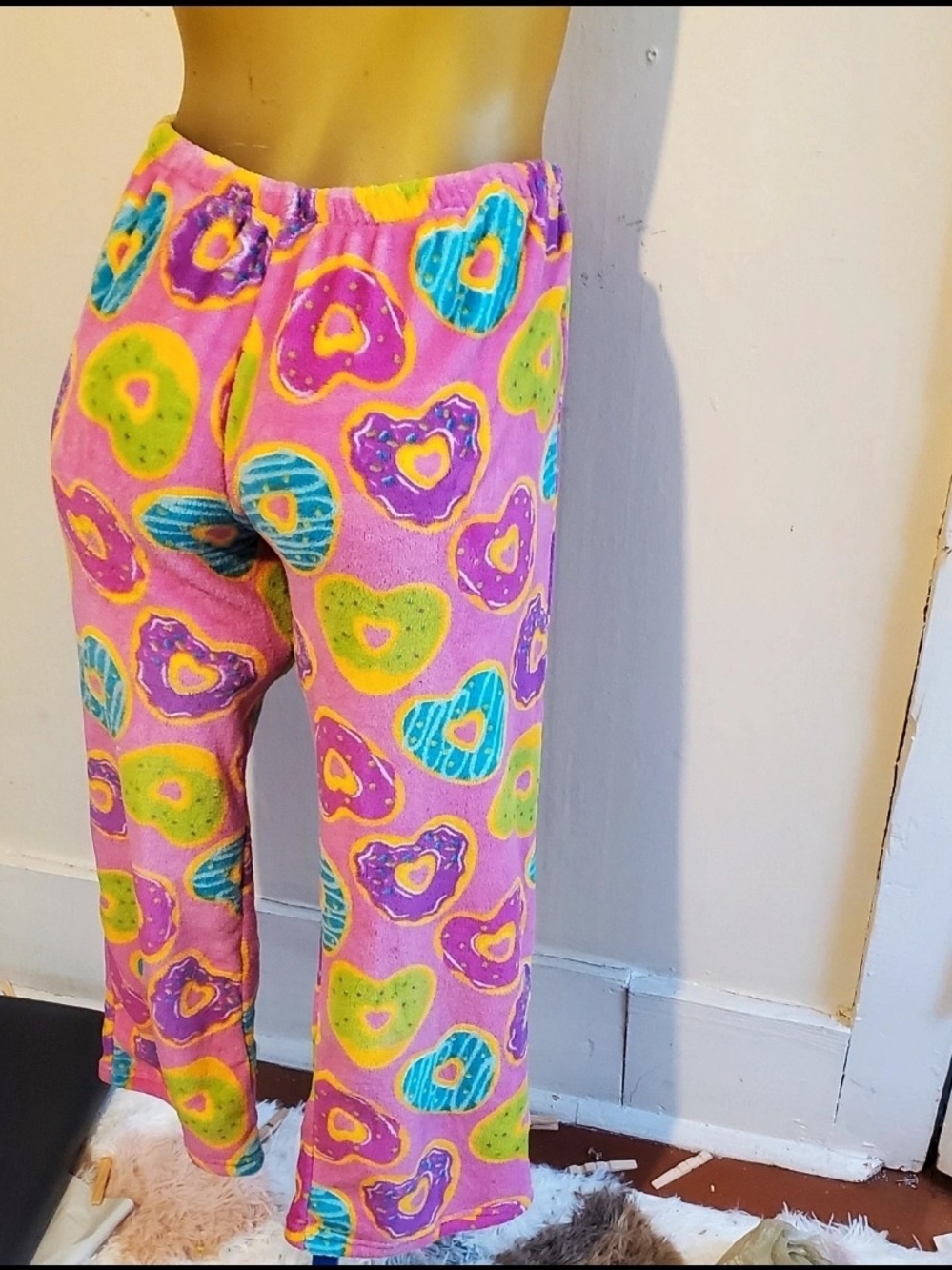 Kids Pink Heart-Print Pajama Pants